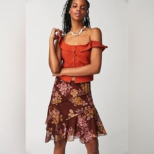 NWOT Free People Milly Asymmetrical Skirt